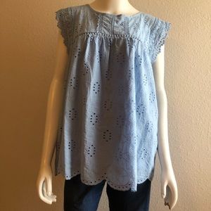 Knox Rose periwinkle blue peasant shirt